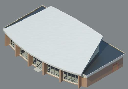 Computer Generated Model of Back of the Building